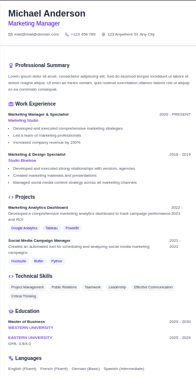CV Template 3