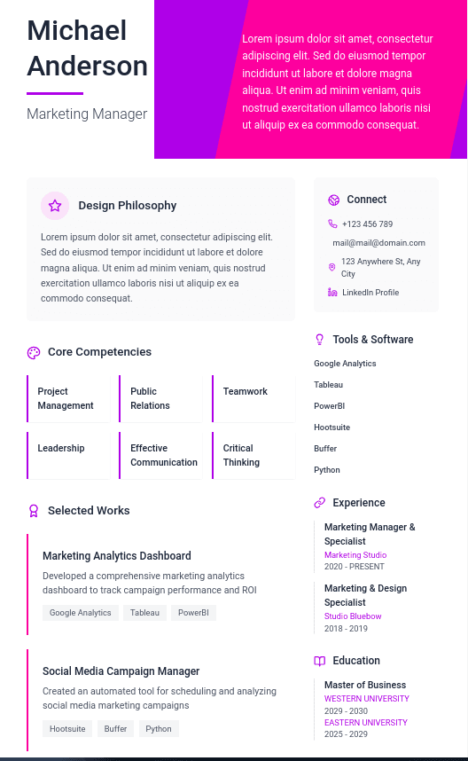 CV Template 4